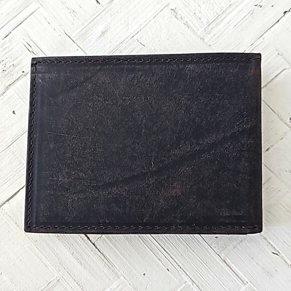 Traversible Slim Front Pocket Wallet for Men RFID Leather 8 Slots Brown (NIB) - Picture 4 of 6